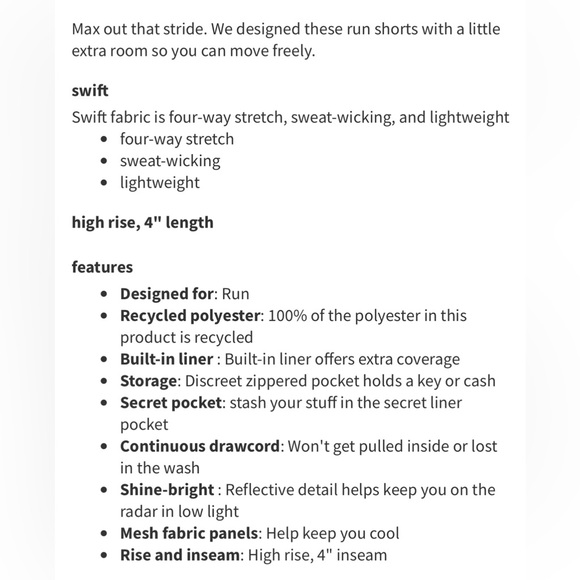 Lululemon NWT Hotty Hot High Rise Lined 4” Shorts Size 2 Pink Glazed - Picture 7 of 12